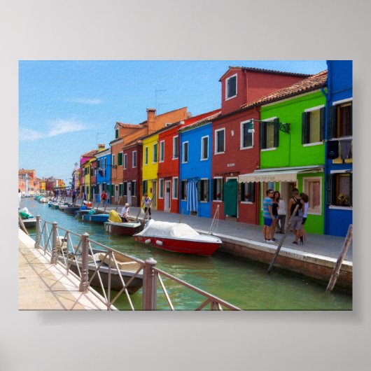 Burano houses poster (Voorkant)