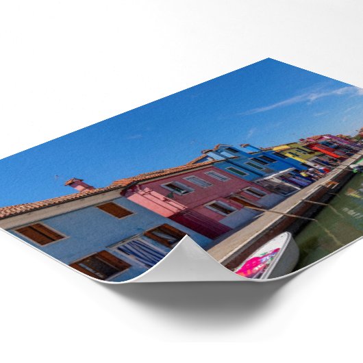 Burano houses poster (Hoek)