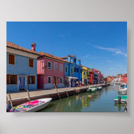 Burano houses poster