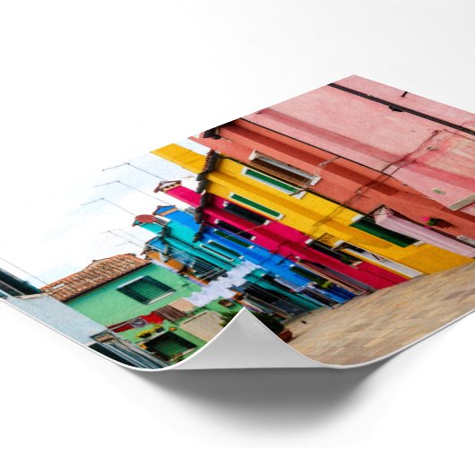 Burano houses poster (Hoek)