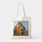 Burano huizen sluiten uitzicht canvas tas (Achterkant)