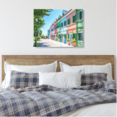Burano huizen uitzicht canvas print (Insitu (Slaapkamer))