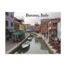 Burano Island Italië Canal and Colorful Buildings