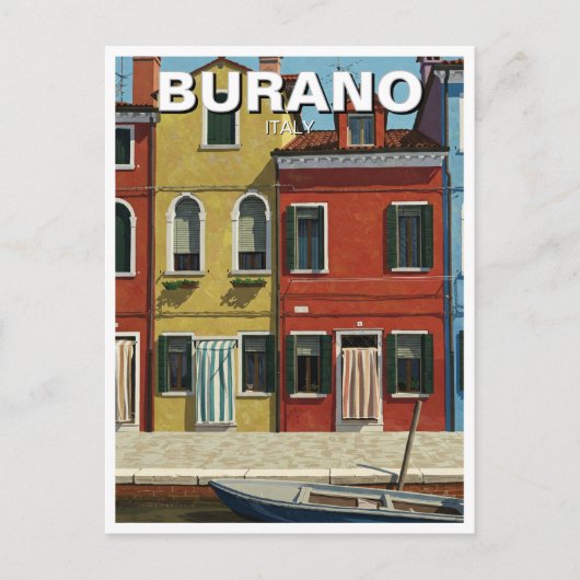 Burano Italië Briefkaart (Voorkant)