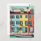 Burano Italië Briefkaart (Voorkant / Achterkant)