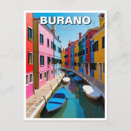 Burano Italië Briefkaart (Voorkant)