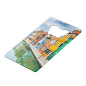 Burano, Italië Creditkaart Flessenopener (Voorkant Gekanteld)