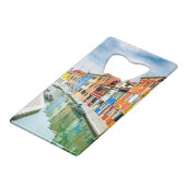 Burano, Italië Creditkaart Flessenopener (Achterkant Gekanteld)