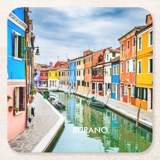 Burano, Italië Kartonnen Onderzetters (Voorkant)