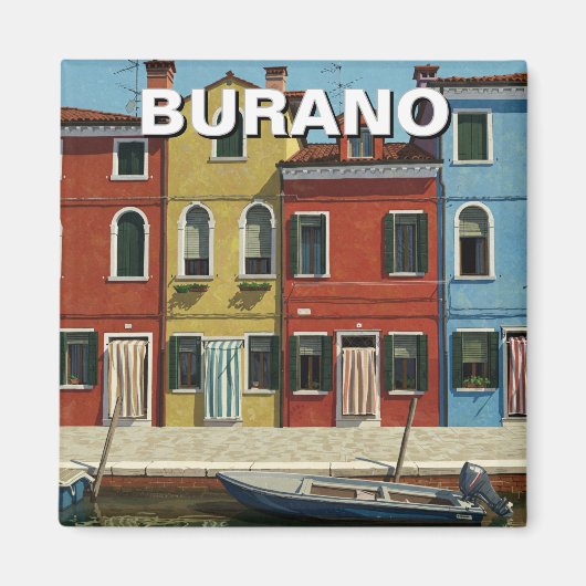 Burano Italië Magneet (Voorkant)