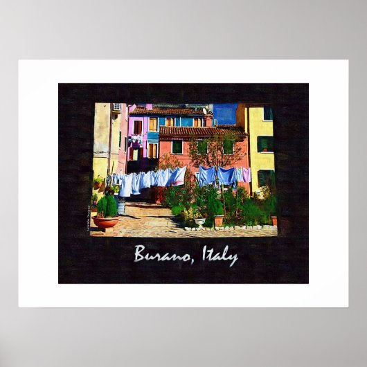 Burano Italië Poster (Voorkant)