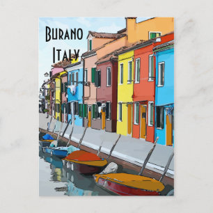 Burano, Italië, tekstbewerking Briefkaart