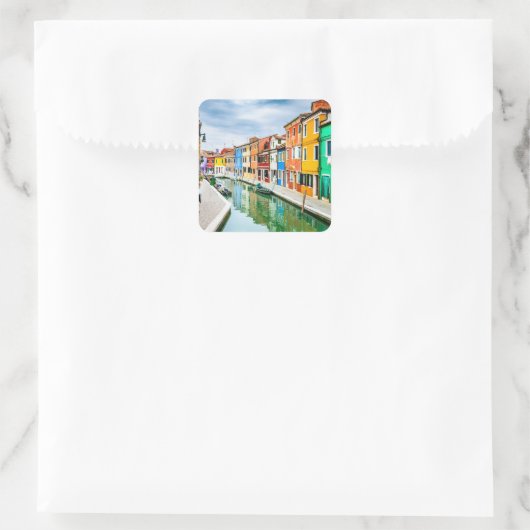 Burano, Italië Vierkante Sticker (Tas)