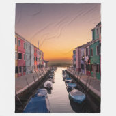 Burano Italy at Sun set Fleece Blanket (Voorkant)