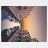 Burano Italy at Sun set Fleece Blanket Deken (Voorkant (Horizontaal))