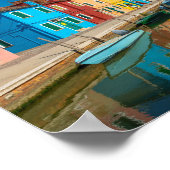 Burano Italy Colorful Houses on Canal Poster (Hoek)