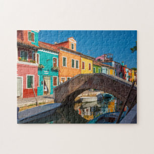 Burano Straatscène Venetië Italië Legpuzzel