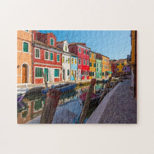 Burano Street Scene Venice Italy Legpuzzel (Horizontaal)