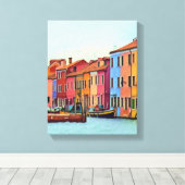 BURANO - Venetian Lagoon Venetië - Burano Canvas Afdruk (Insitu (Houten vloer))