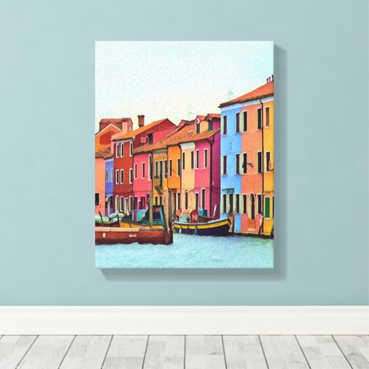 BURANO - Venetian Lagoon Venetië - Burano Canvas Afdruk (Insitu (Houten vloer))
