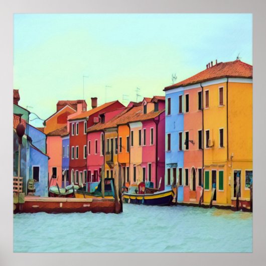 BURANO - Venetian Lagoon Venetië - Burano Poster (Voorkant)