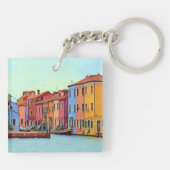 BURANO - Venetian Lagoon Venetië - Burano Sleutelhanger (Achterkant)
