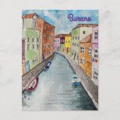 Burano Venice Helderkleurige huizen Briefkaart (Voorkant)