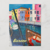 Burano Venice Italië briefkaart (Voorkant)