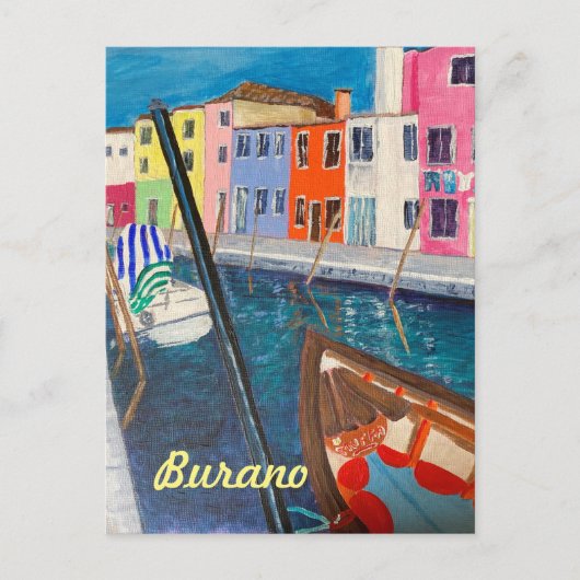Burano Venice Italië briefkaart (Voorkant)