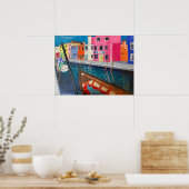 Burano Venice Italië Poster (Keuken)