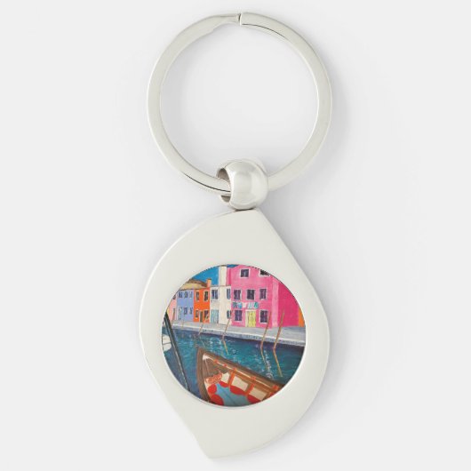 Burano Venice Italië Sleutelhanger (Voorkant)