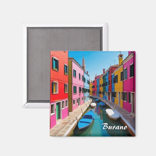 Burano Venice Magnet (Voorkant / Achterkant)