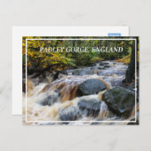 Burbage Brook in Full Spate, Padley Gorge, Verenig Briefkaart (Voorkant / Achterkant)