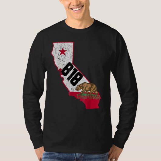 Burbank Area Code 818 Phone Number California Souv T-shirt (Voorkant)