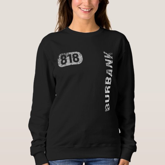Burbank California 818 Area Code  Retro Trui (Voorkant)