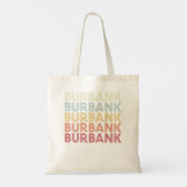 Burbank California Burbank CA Retro Text P Tote Bag (Achterkant)