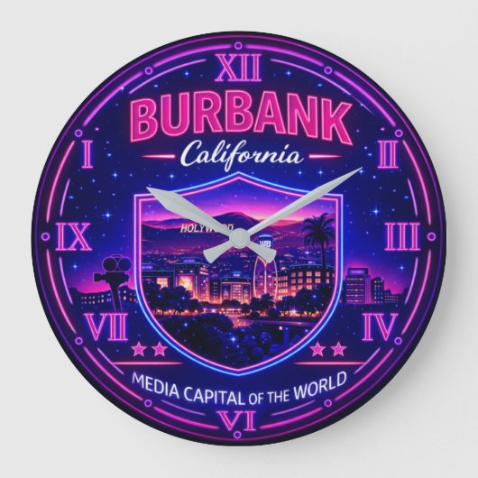 Burbank California Entertainment District Grote Klok (Voorkant)