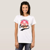 Burbank, California Retro Sunset T-shirt voor dame (Voorkant volledig)