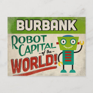 Burbank California Robot - Funny  Briefkaart