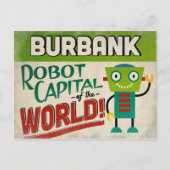 Burbank California Robot - Funny Briefkaart (Voorkant)