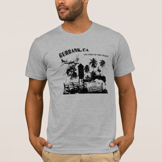 Burbank, de Parijs van de vallei T-shirt (Voorkant)
