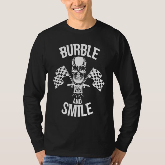 Burble and Smile Motorbike Chopper T-shirt (Voorkant)