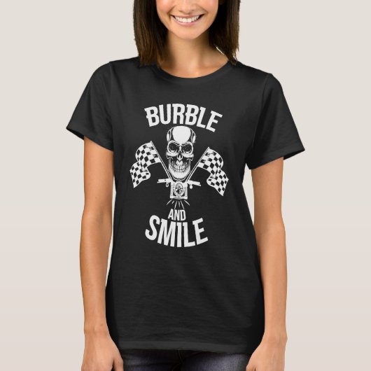 Burble and Smile Motorbike Chopper T-shirt (Voorkant)