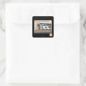 Burbon St. Balcony Kitteh Vierkante Sticker (Tas)