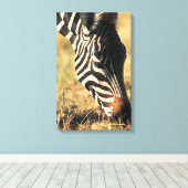 Burchells zebra canvas afdruk (Insitu (Houten vloer))