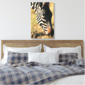 Burchells zebra canvas afdruk (Insitu (Slaapkamer))