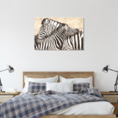 Burchells zebra's nekgevecht canvas afdruk (Insitu (Slaapkamer))
