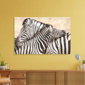 Burchells zebra's nekgevecht canvas afdruk (Insitu (Woonkamer))