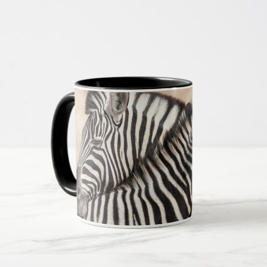 Burchells zebra's nekgevecht mok (Voorkant links)