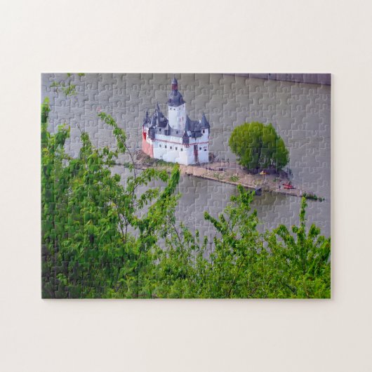 Burcht Pfalzgrafenstein Duitsland. Legpuzzel (Horizontaal)